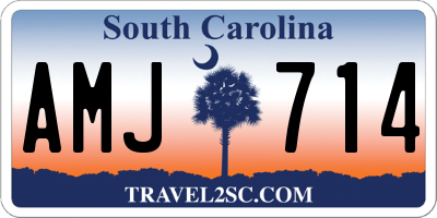 SC license plate AMJ714