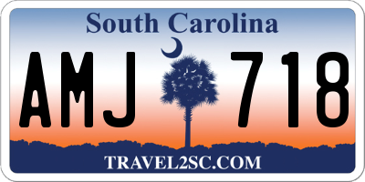 SC license plate AMJ718