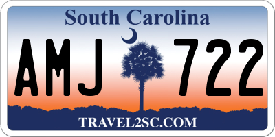 SC license plate AMJ722
