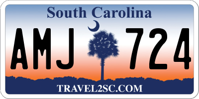 SC license plate AMJ724