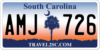 SC license plate AMJ726