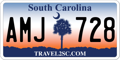 SC license plate AMJ728