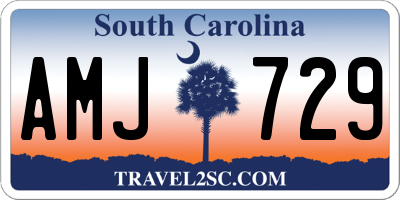 SC license plate AMJ729