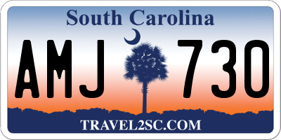 SC license plate AMJ730