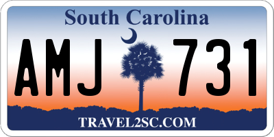 SC license plate AMJ731