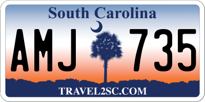SC license plate AMJ735