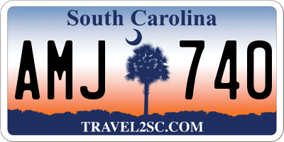 SC license plate AMJ740