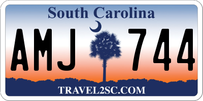 SC license plate AMJ744