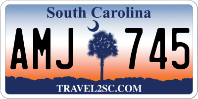 SC license plate AMJ745