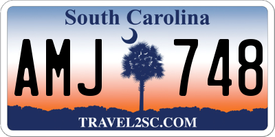 SC license plate AMJ748