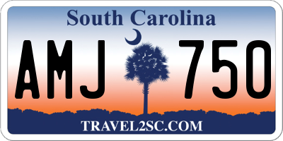 SC license plate AMJ750