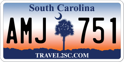 SC license plate AMJ751