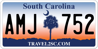 SC license plate AMJ752