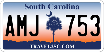 SC license plate AMJ753