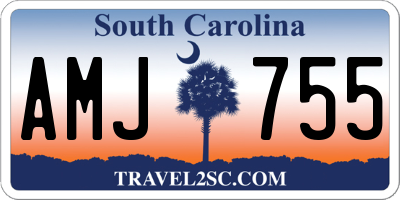 SC license plate AMJ755