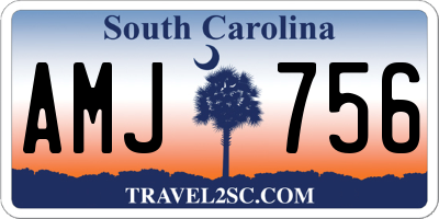 SC license plate AMJ756