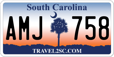SC license plate AMJ758