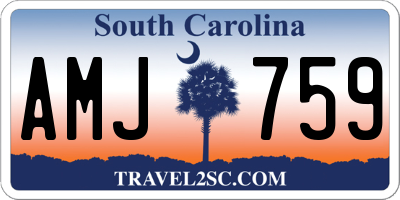 SC license plate AMJ759