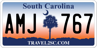 SC license plate AMJ767