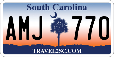 SC license plate AMJ770