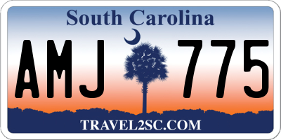SC license plate AMJ775