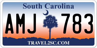 SC license plate AMJ783