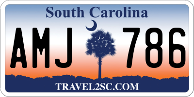 SC license plate AMJ786