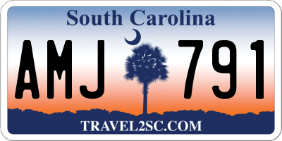 SC license plate AMJ791