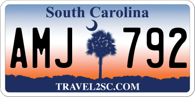 SC license plate AMJ792