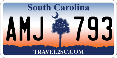 SC license plate AMJ793