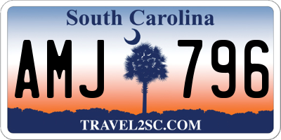SC license plate AMJ796