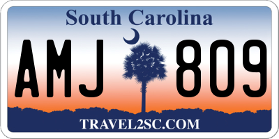 SC license plate AMJ809