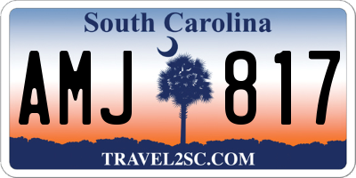 SC license plate AMJ817