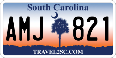 SC license plate AMJ821