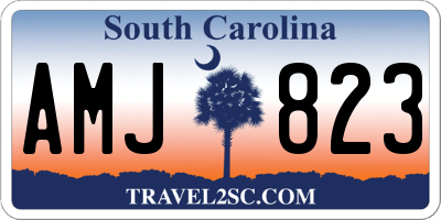 SC license plate AMJ823