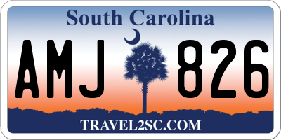 SC license plate AMJ826