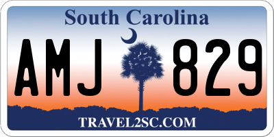 SC license plate AMJ829
