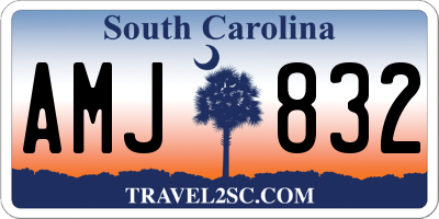 SC license plate AMJ832