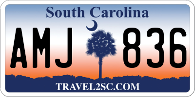 SC license plate AMJ836