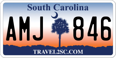 SC license plate AMJ846