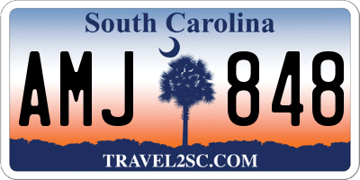 SC license plate AMJ848