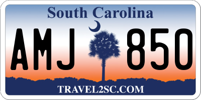 SC license plate AMJ850