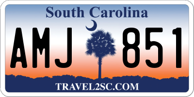 SC license plate AMJ851