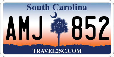 SC license plate AMJ852