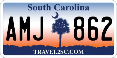 SC license plate AMJ862