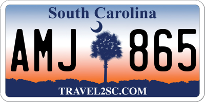 SC license plate AMJ865