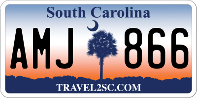 SC license plate AMJ866