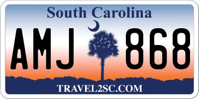SC license plate AMJ868