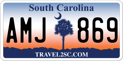 SC license plate AMJ869