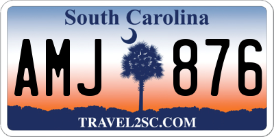 SC license plate AMJ876